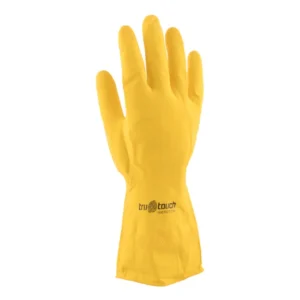 YELLOW RUBBER HOUSEHOLD GLOVES