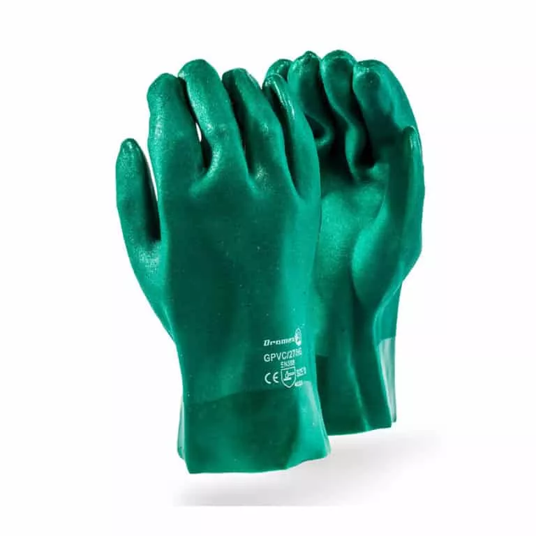 HEAVY DUTY GREEN PVC GLOVES