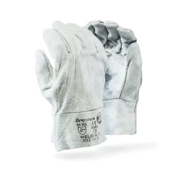 2.5″ CHROME LEATHER DBL PALM GLOVES
