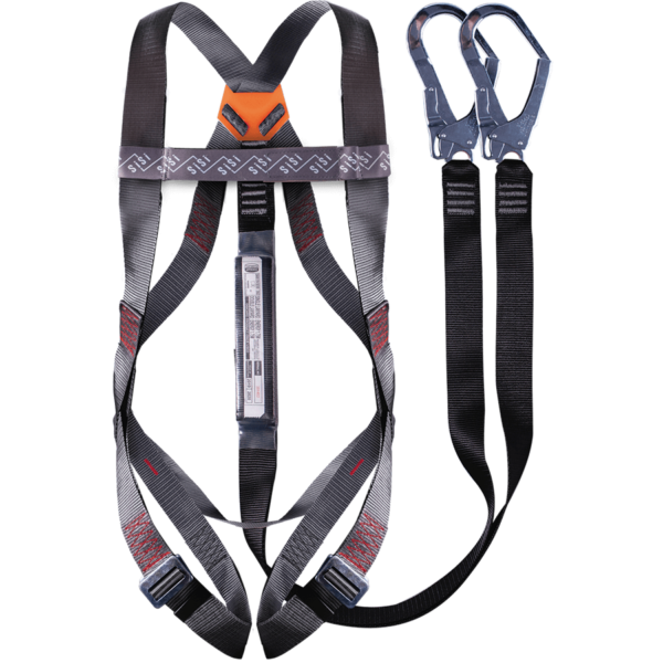 SISI STANDARD HARNESS DOUBLE LEG LANYARD WITH SCAFFOLDING HOOKS