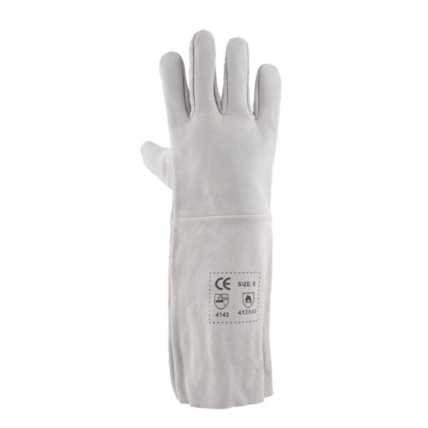 CHROME LEATHER GLOVES ELBOW LENGTH - Image 2