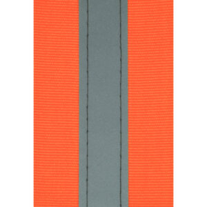 ORANGE/SILVER REFLECTIVE TAPE 50mm STITCHED