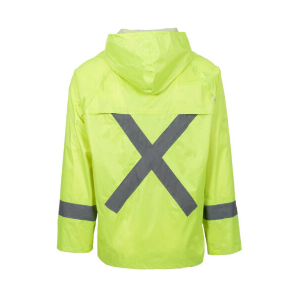 RUBBERIZED HI VIZ REFLECTIVE LIME RAINSUIT - Image 2