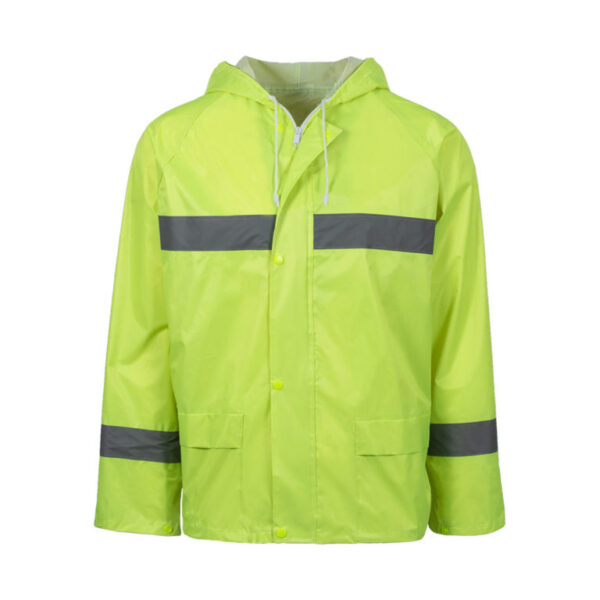 RUBBERIZED HI VIZ REFLECTIVE LIME RAINSUIT