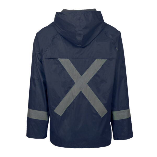 RUBBERIZED HI VIZ REFLECTIVE NAVY RAINSUIT - Image 2