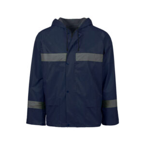 RUBBERIZED HI VIZ REFLECTIVE NAVY RAINSUIT