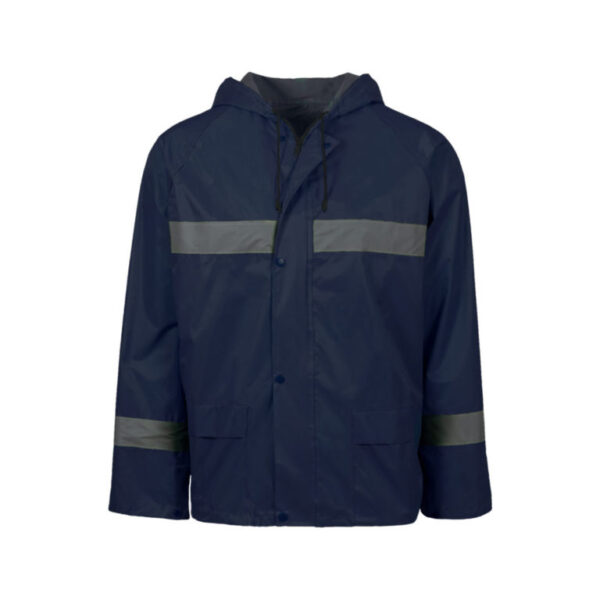 RUBBERIZED HI VIZ REFLECTIVE NAVY RAINSUIT